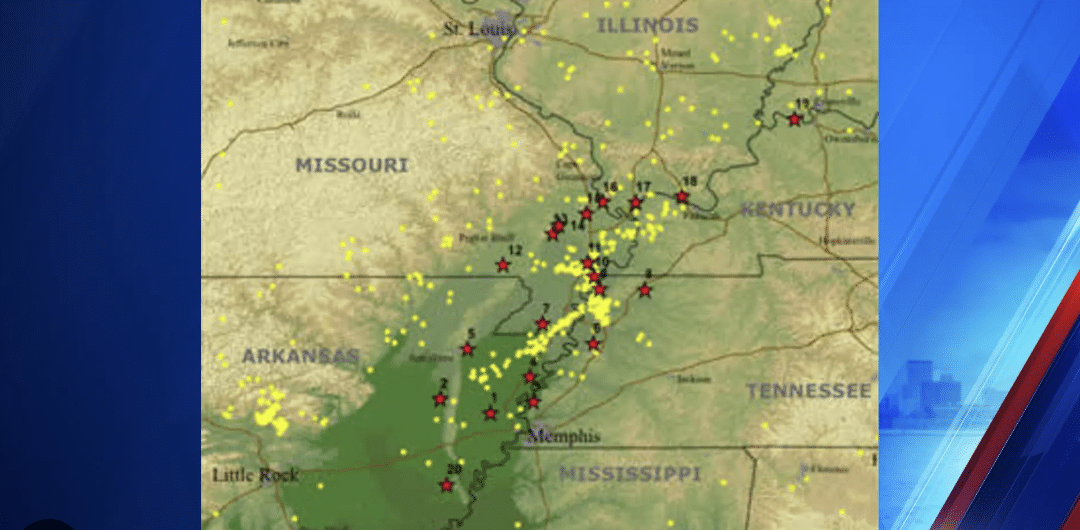 DEVELOPING: Swarm of earthquakes rattle areas around the New Madrid fault line